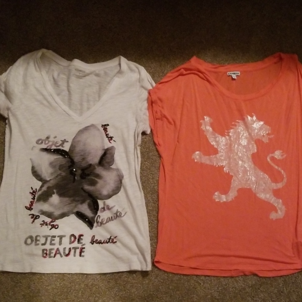 Express Tshirt Lot Bundle 2 Shirts